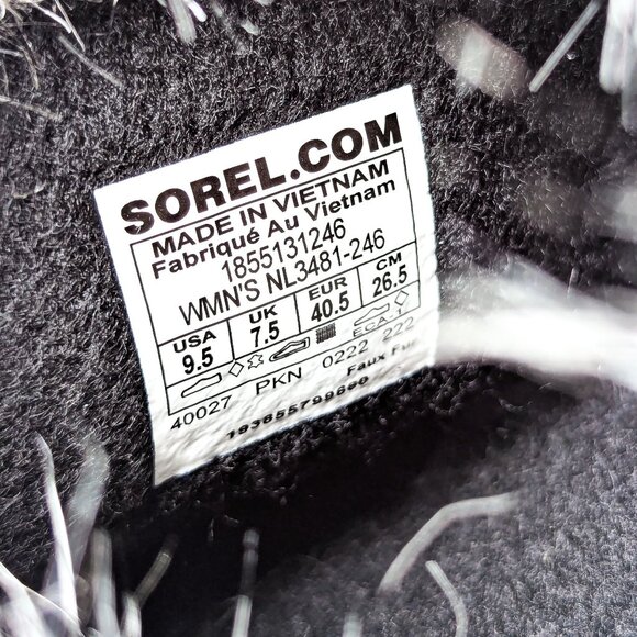 Sorel Women Joan of Artic Tan Faux Fur Waterproof Snow Winter Boots size 9.5 - Picture 7 of 7